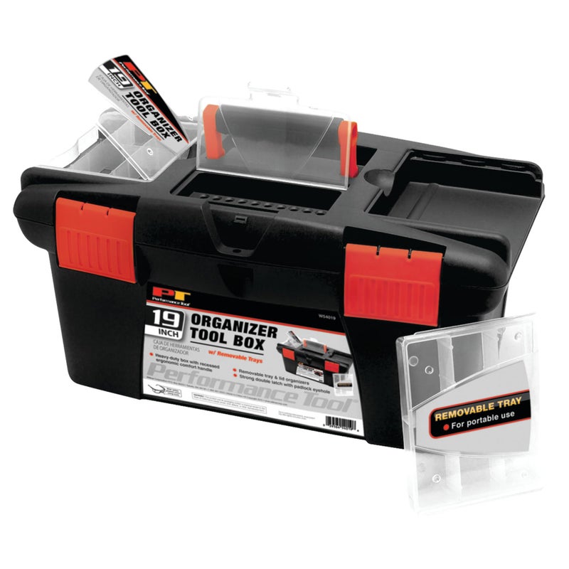 Performance Tool W54019 19-Inch Plastic Tool Box - Image 1